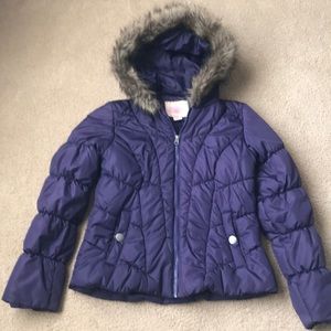 Pink Envelope Purple Puff Coat